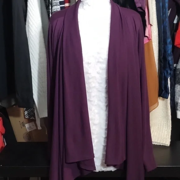 Shawl open cardigan purple XL - Picture 1 of 10